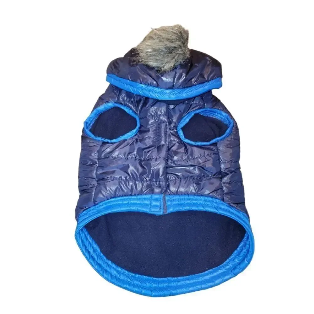 NWT Top Paw Blue Puffer Coat for Dogs L